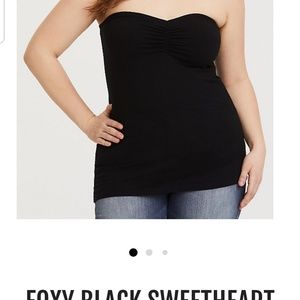 Torrid Black sweetheart line tube top